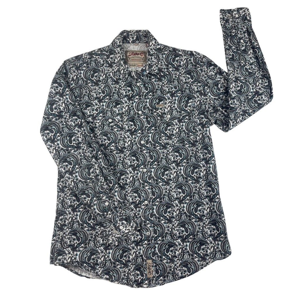 Rafter C‎ Mens Cowboy Collection ProFlex 45 Performance Paisley Print LS M 00820
